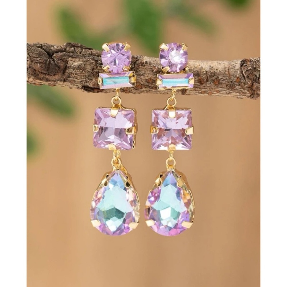 Rhinestone drop boutique earrings